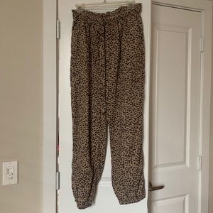 Aerie Leopard Cargo Joggers